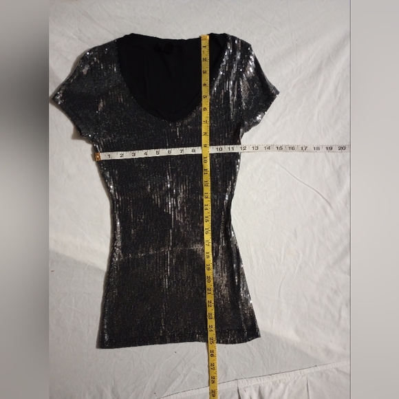 Love Tease Sequin Tee Shirt Clubbing Party Sexy Flirty Indie Sleeze Streetwear - Picture 14 of 16